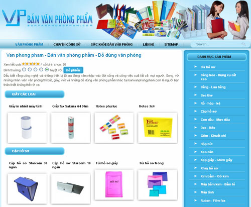 Van phong pham – Bán văn phòng phẩm – Đồ dùng văn phòng – Giới thiệu web