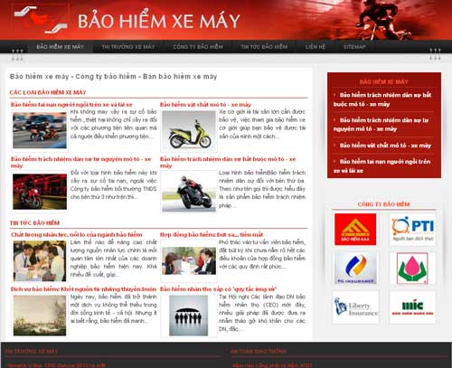 Bảo hiểm xe máy – Công ty bảo hiểm – Bán bảo hiểm xe máy – Giới thiệu web