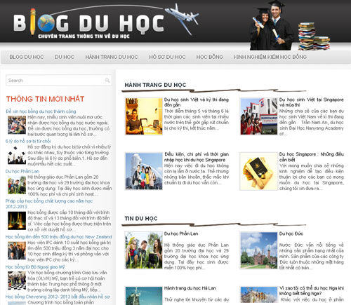 Blog du học – Giới thiệu web