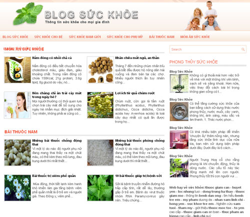 Blog sức khỏe – Giới thiệu web