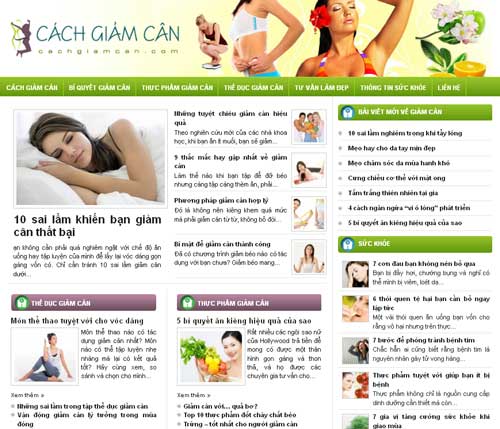 Cách Giảm Cân – Phương Pháp Giảm Cân – Giới thiệu web