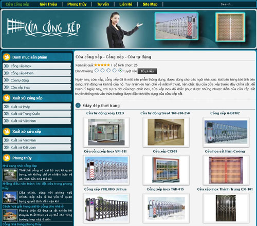 Cửa cổng xếp – Cổng xếp – Cửa tự động – Giới thiệu web