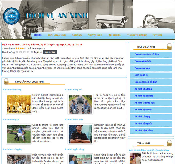 Dịch vụ an ninh, Dịch vụ bảo vệ, Vệ sĩ chuyên nghiệp, Công ty bảo vệ – Giới thiệu web