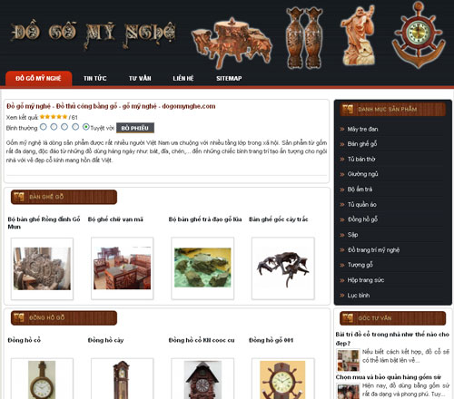 Đồ gỗ mỹ nghệ – Đồ thủ công bằng gỗ – gỗ mỹ nghệ – dogomynghe.com – Giới thiệu web