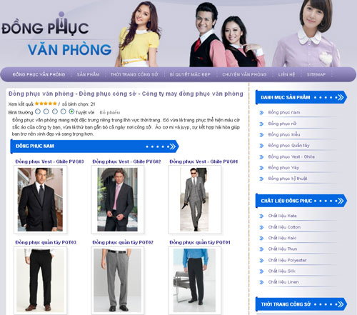 Đồng phục văn phòng – Đồng phục công sở – Công ty may đồng phục văn phòng – Giới thiệu web