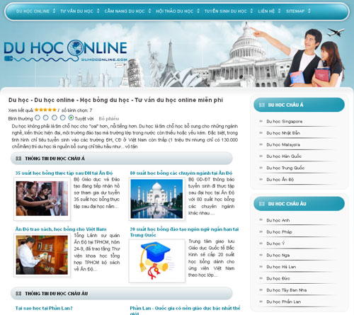 Du học – Du học online – Học bổng du học – Tư vấn du học online miễn phí – Giới thiệu web