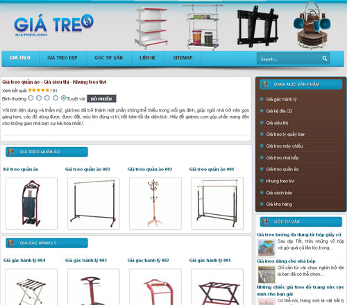 Giá treo quần áo – Giá siêu thị – Khung treo tivi – Giới thiệu web