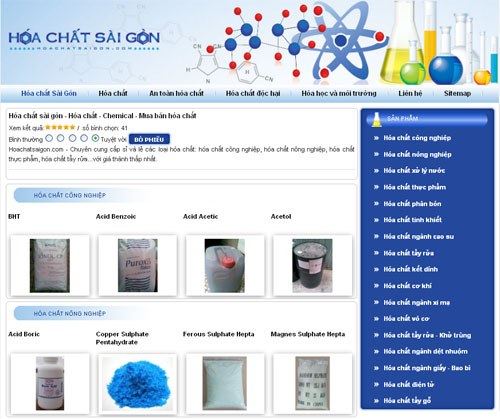 Hóa chất sài gòn – Hóa chất – Chemical – Mua bán hóa chất – Giới thiệu web