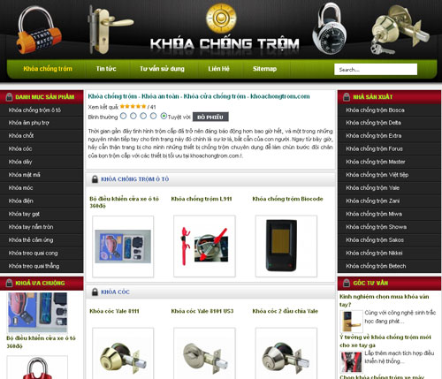 Khóa chống trộm – Khóa an toàn – Khóa cửa chống trộm – khoachongtrom.com – Giới thiệu web