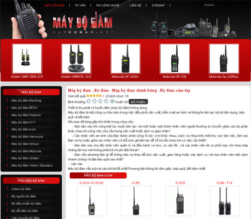 Máy bộ đàm – Bộ đàm – Máy bộ đàm chính hãng – Bộ đàm cầm tay – Giới thiệu web