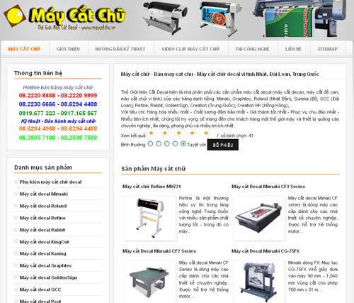 Máy cắt chữ – Bán may cat chu – Máy cắt chữ decal vi tính Nhật, Đài Loan, Trung Quốc – Giới thiệu web