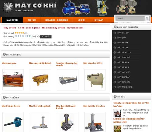 Máy cơ khí – Cơ khí công nghiệp – Mua bán máy cơ khí – maycokhi.com – Giới thiệu web