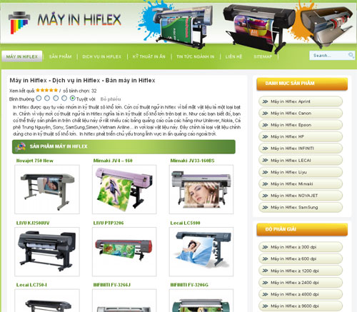 Máy in Hiflex – Dịch vụ in Hiflex – Bán máy in Hiflex – Giới thiệu web