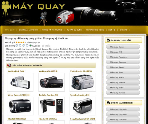 Máy quay – Bán máy quay phim – Máy quay kỹ thuất số – Giới thiệu web