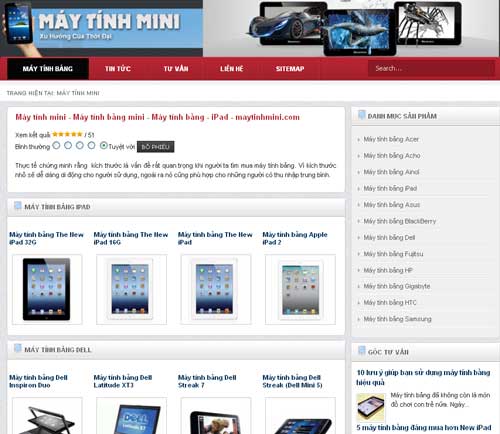 Máy tính mini – Máy tính bảng mini – Máy tính bảng – iPad – maytinhmini.com – Giới thiệu web