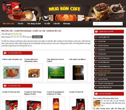 Mua bán cafe – cà phê thượng hạng – cà phê cao cấp – muabancafe.com – Giới thiệu web