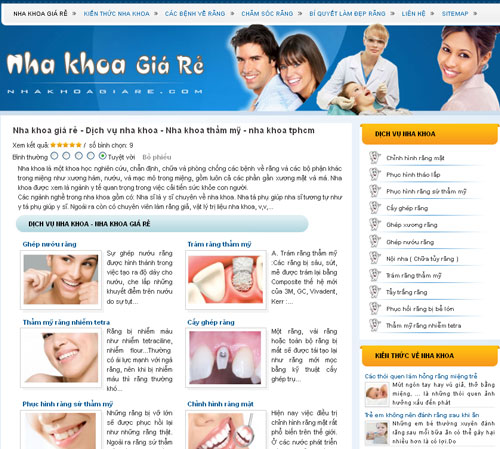 Nha khoa giá rẻ – Dịch vụ nha khoa – Nha khoa thẩm mỹ – nha khoa tphcm – Giới thiệu web