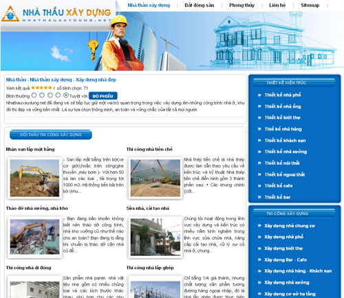 Nhà thầu – Nhà thầu xây dựng – Xây dựng nhà đẹp – Giới thiệu web