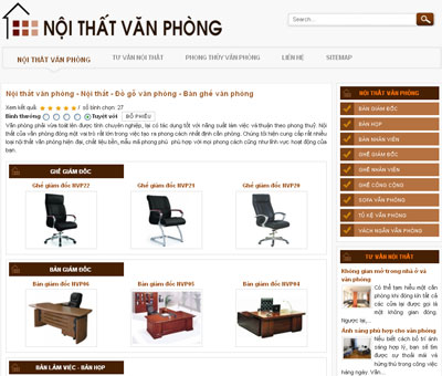 Nội thất văn phòng – Nội thất – Đồ gỗ văn phòng – Bàn ghế văn phòng – Giới thiệu web