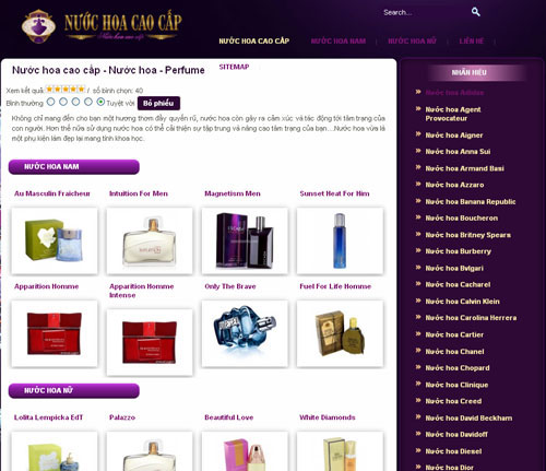 Nước hoa cao cấp – Nước hoa – Perfume – Giới thiệu web