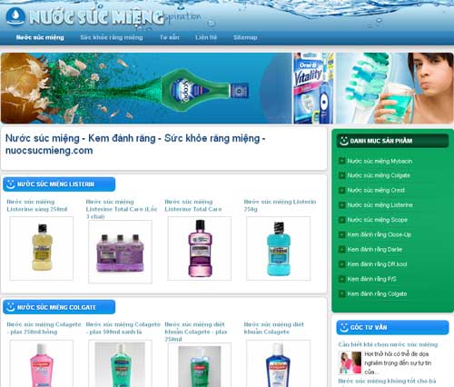 Nước súc miệng – Kem đánh răng – Sức khỏe răng miệng – nuocsucmieng.com – Giới thiệu web