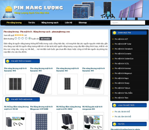 Pin năng lượng – Pin mặt trời – Năng lượng sạch – pinnangluong.com – Giới thiệu web