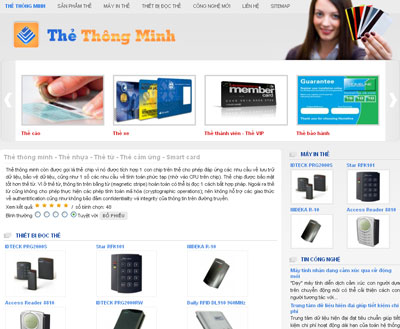 Thẻ thông minh – Thẻ nhựa – Thẻ từ – Thẻ cảm ứng – Smart card – Giới thiệu web