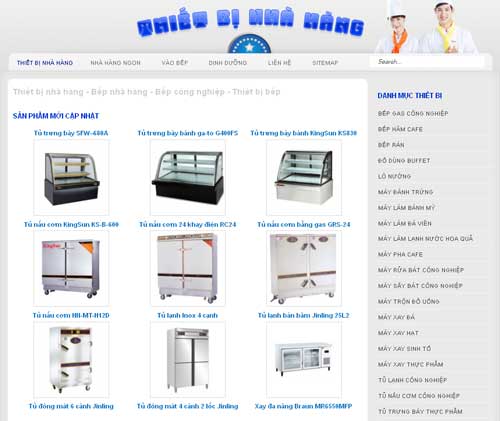 Thiết bị nhà hàng – Bếp nhà hàng – Bếp công nghiệp – Thiết bị bếp – Giới thiệu web