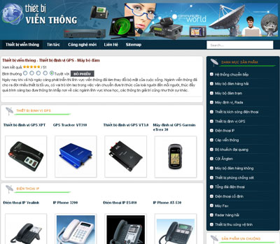 Thiết bị viễn thông – Thiết bị định vị GPS – Máy bộ đàm – Giới thiệu web