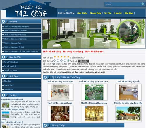 Thiết kế thi công – Thi công xây dựng – Thiết kế kiến trúc – Giới thiệu web