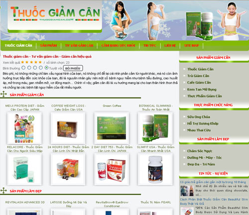 Thuốc giảm cân – Tư vấn giảm cân – Giảm cân hiệu quả – Giới thiệu web