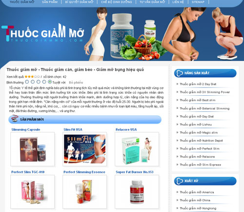 Thuốc giảm mỡ – Thuốc giảm cân, giảm béo – Giảm mỡ bụng hiệu quả – Giới thiệu web