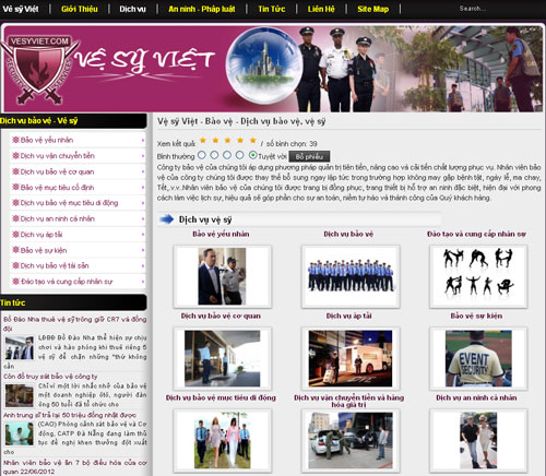 Vệ sỹ Việt – Bảo vệ – Dịch vụ bảo vệ, vệ sỹ – Giới thiệu web